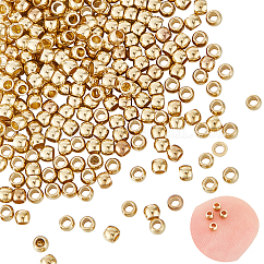 300 perlina crimpatrice in acciaio inossidabile chirurgico 316, rondelle, oro, 2x1.5mm, Foro: 1 mm