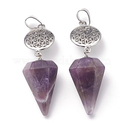 Pendentifs en améthyste naturelle&nbsp;G-O194-22