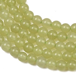 Gefärbt natürlichen weißen Jade Perlen Stränge&nbsp;GG-CBAEB22-B01-6mm-05