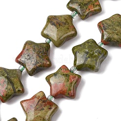 Natur Unakit Perlen Stränge&nbsp;G-K359-E05