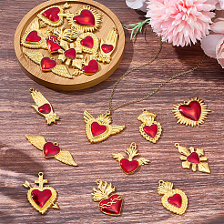 20 pendentif en alliage émaillé de 10 styles&nbsp;ENAM-ME0001-12