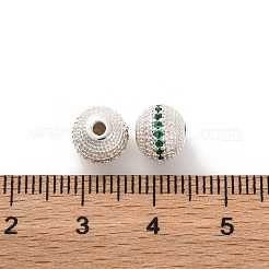Perline zirconi micro pave  in ottone&nbsp;KK-C071-08S-01