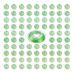 100 Stk. 8 mm natürliche grüne Aventurin-Rundperlen&nbsp;DIY-LS0002-11