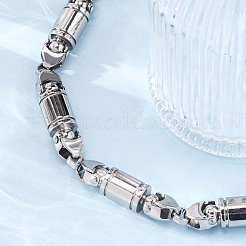 Pulseras de cadena de eslabones de columna de acero inoxidable 201&nbsp;BJEW-B078-150P