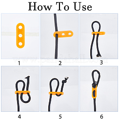 100 tensor de cuerda de plástico para tienda de campaña con tres agujeros&nbsp;FIND-FH0018-28A
