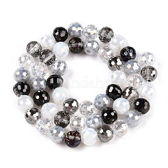 Chapelets de perles en verre électroplaqué&nbsp;X-GLAA-Z006-01E