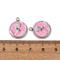Pendentifs en acier inoxydable 304 émaillés&nbsp;STAS-P406-18P-02