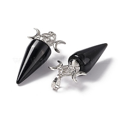 Natürlichen Obsidian Anhänger&nbsp;G-P484-02P-04