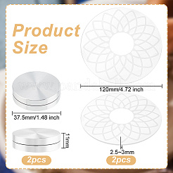2 Stück drehbarer Mini-Displayständer aus Aluminiumlegierung&nbsp;DIY-OC0011-46