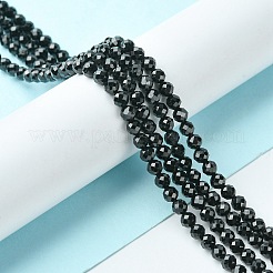 Natürliche schwarze Turmalin Perlen Stränge&nbsp;LS-G-F748-Y01-03