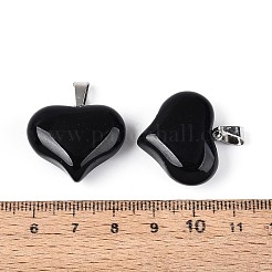 Natürlichen Obsidian Anhänger&nbsp;G-N361-01P-01