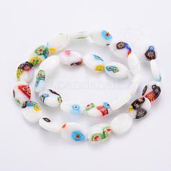 Handgemachte Millefiori Bunte Malerei Perlen Stränge&nbsp;LAMP-T005-24