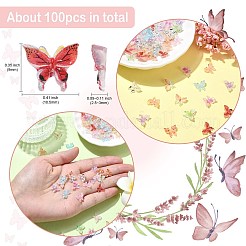 100 Stück 10 Stile Schmetterlings-Harz-Cabochons&nbsp;MRMJ-CJ0001-17