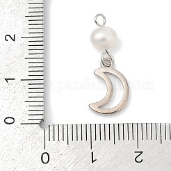 Natürliche Süßwasser-Zuchtperlen & Messinganhänger&nbsp;KK-U062-16P
