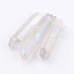 Perles de verre graduées en cristal de quartz naturel électrolytique&nbsp;X-G-P315-A10