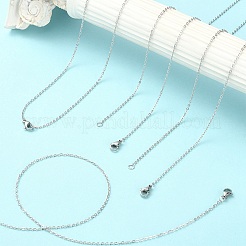 10 Stück 304 Edelstahl-Kettenhalsketten-Set für Männer und Frauen&nbsp;NJEW-YW0001-06