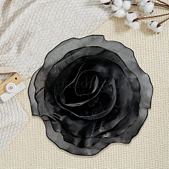 1 Stück Blumenbrosche aus Polyester&nbsp;JEWB-CN0001-08B