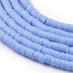 Flache runde handgemachte Polymer Clay Perle Spacer&nbsp;CLAY-R067-4.0mm-32