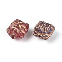 Picasso-Backfarbe und mit Goldmetall durchzogene Glasperlen&nbsp;DGLA-T004-46M