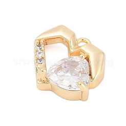 Breloques en laiton avec zircone cubique de micro pave&nbsp;LS-ZIRC-P122-01C-G01