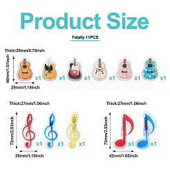 11 pince mignonne en plastique de 11 styles&nbsp;FIND-TA0008-11