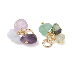 5 Uds colgantes de piedras preciosas mixtas naturales y sintéticas&nbsp;PALLOY-JF05353-02