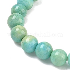 Braccialetti elasticizzati da donna con perline di vetro craquelé opaco da 10 mm&nbsp;BJEW-PH01823-20