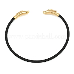 Braccialetti in filo d'acciaio intrecciato&nbsp;KK-CBA6056-02G