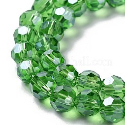 Chapelets de perles en verre électroplaqué&nbsp;X-EGLA-R015-8mm-14