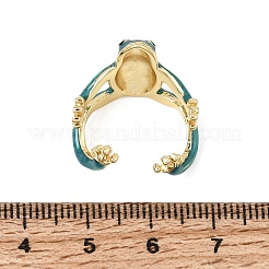 Offene Manschettenringe aus Messing und Emaille&nbsp;KK-CBA0419-01G