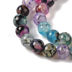 Chapelets de perles en agate veine de dragon naturelle&nbsp;G-NH0013-B01-01