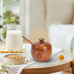 Récipients à sel en bois avec couvercle et cuillère&nbsp;AJEW-WH20073-003