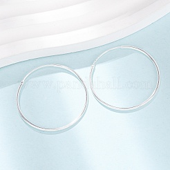 925 orecchini a cerchio huggie in argento sterling&nbsp;EJEW-C179-05D-S