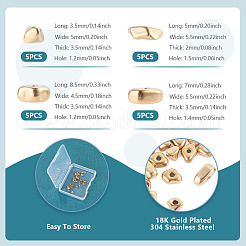 20 pièce 4 styles de perles en acier inoxydable 304&nbsp;STAS-TA0006-40