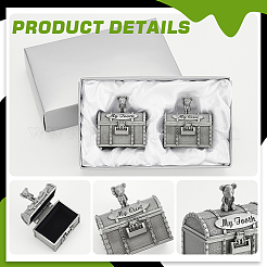 Legierung graviert meine Locke mein Zahn Box-Set&nbsp;CON-WH0097-13