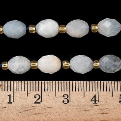 Natürliche Aquamarin Perlen Stränge&nbsp;G-F809-A42-01
