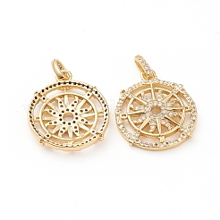 Pendentifs en laiton zircon cubique transparent&nbsp;ZIRC-L093-45G
