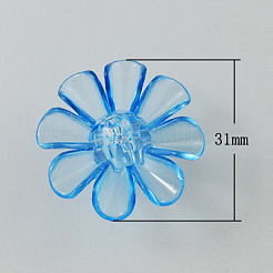 Kleidungsstück Zubehör transparentem Acryl Blume nähen Ösenknöpfe&nbsp;TACR-R18-M
