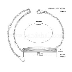 Bracelets d'identification inspirants en laiton&nbsp;JB540A