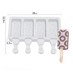 Rechteckige Eiscreme-Silikonformen in Lebensmittelqualität zum Selbermachen&nbsp;LS-DIY-D062-01B