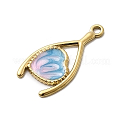 Pendentifs en acier inoxydable 304 émaillés&nbsp;STAS-I355-10G-01