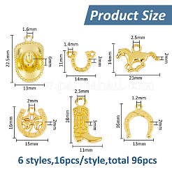Ciondoli in lega 96 pz 6 stili styles&nbsp;FIND-FH0011-25G