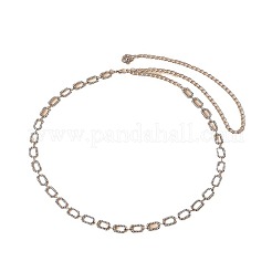 Catenina a maglie rettangolari in lega di cristallo e strass per la vita e la pancia delle donne&nbsp;FS-WG46C0E-04