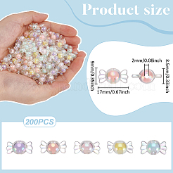 200pcs perles acryliques transparentes&nbsp;TACR-UN0001-04