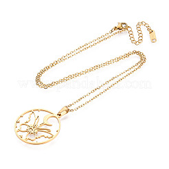 Colliers pendentifs en acier inoxydable 304&nbsp;NJEW-T018-51G