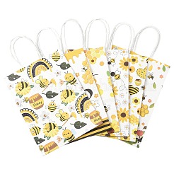12 Stück rechteckige Papiertüten mit Bienenmotiv in zwei Farben&nbsp;CARB-FS0001-08
