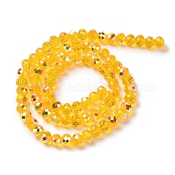 Fili di perline placcate trasparenti placcate colore ab&nbsp;EGLA-H104-06E