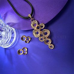 Set di collane con ciondolo in lega di zinco con cordino in similpelle e orecchini a bottone&nbsp;FS-WG08750-01