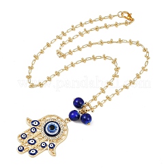 Collana con catena a maglie in ottone&nbsp;NJEW-JN05314