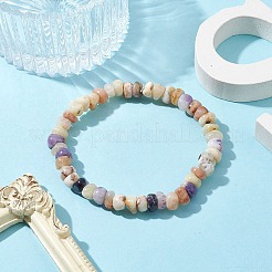 Braccialetti elasticizzati con perline di pepite di opale viola naturale&nbsp;BJEW-JB10035-01